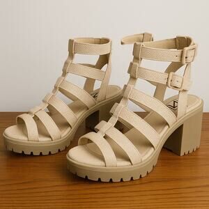 Dirty Laundry Size 10M Canvas Block Heels Rubber Sole Comfort